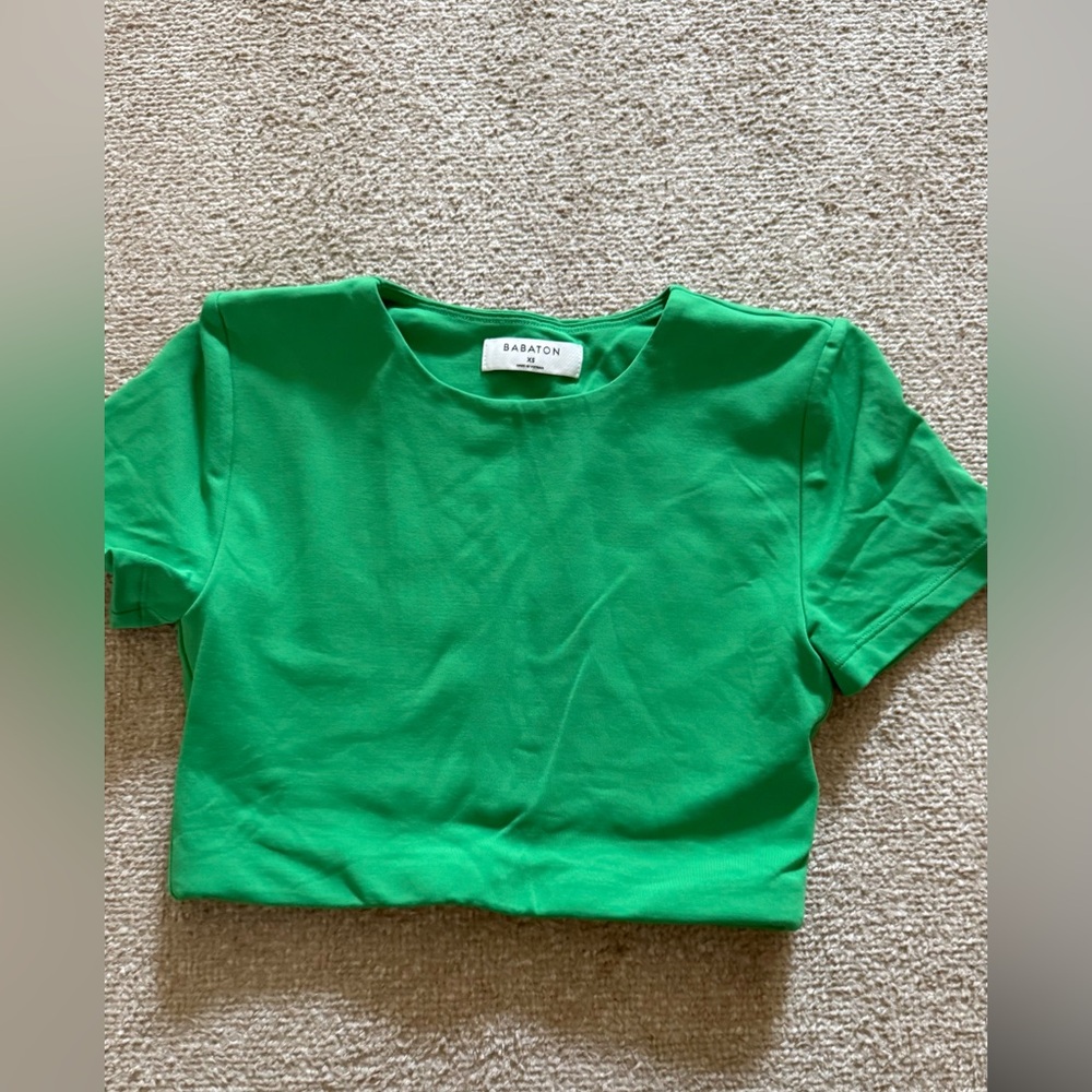Babaton Green cropped tee